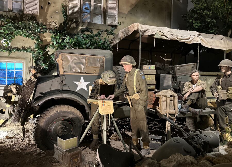 Les Canadiens dans les faubourgs de Caen